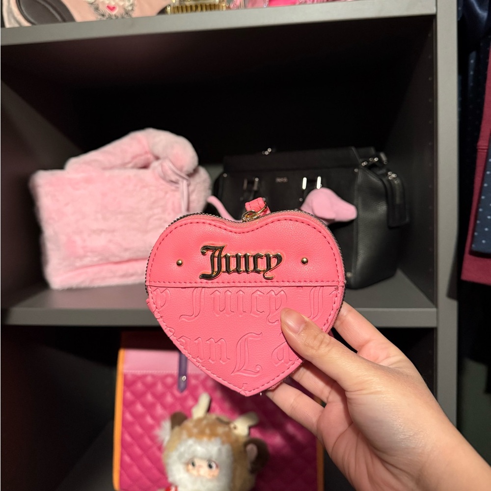 2/$50 juicy couture pink heart wallet